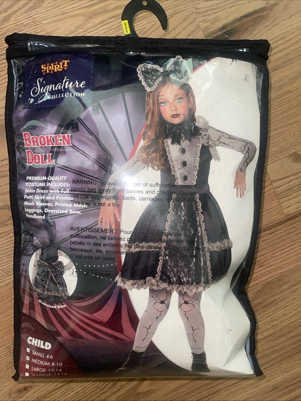 Spirit Broken Doll Costume for Kids - Black & White